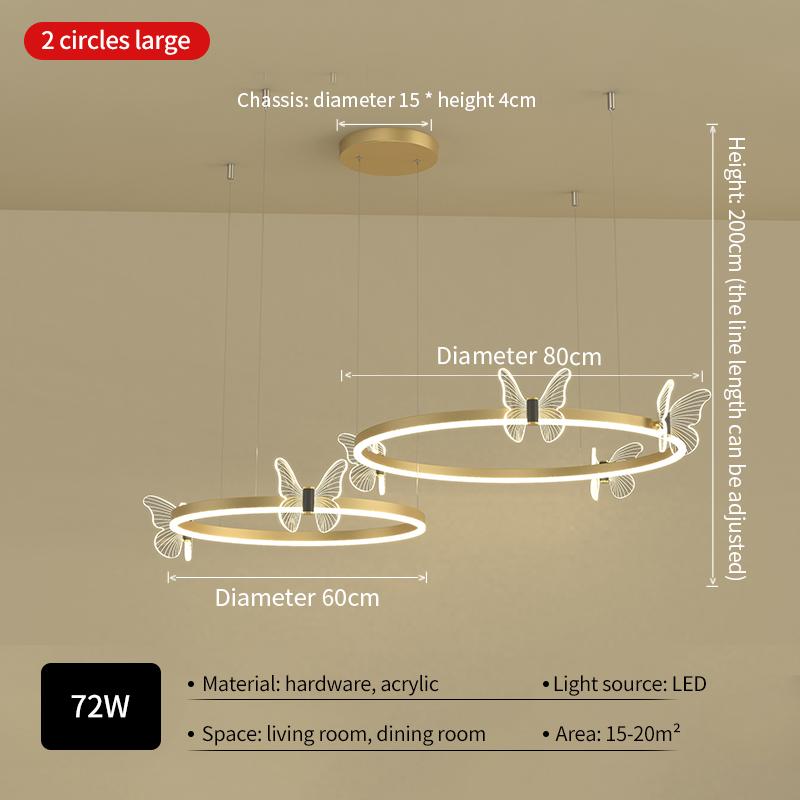 Modern Simple Luxury Butterfly LED Ceiling Lamp Super Bright Household Light for Living Room Fashion Luxurious Atmosphere