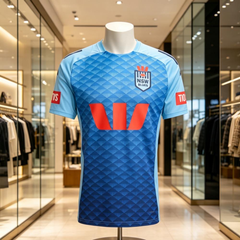 Иконическая регбийная форма NSW Blues State of Origin Домашняя Гостевая Тренировочная Дышащая Быстросохнущая Рубашка Для Преданных Болельщиков
