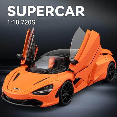 Литой 1/18 Большой Размер 720S Сплав Суперкар Модель со Звуком Светом Коллекция Хобби Миниатюра Машина Детский Мальчик Игрушка Транспортное средство