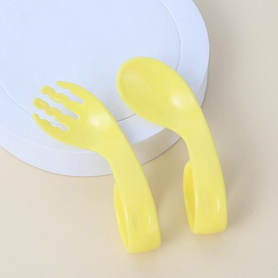 1 комплект, ложка со смещением, пищевой класс, очаровательный внешний вид, адаптивная помощь при еде, правая рука, обучение еде, вилка для ребенка, набор ложек для семьи