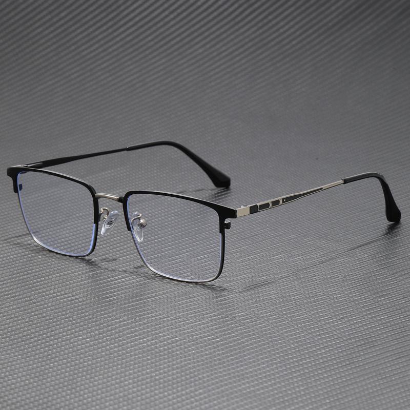 Мужская ультралегкая оправа для очков Plano с защитой от синего света и пружинящими заушниками, готовая для установки линз по рецепту, в деловом стиле