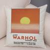 Andy Warhol Sunset Cat Cattle Banana Pillowcase Decor Nordic Pillow Case for Sofa Home Plush Throw Vintage Cushion Cover