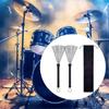 2Pcs Drum Brushes Retractable Wire Portable Sturdy with Comfortable Rubber Handles for Folk