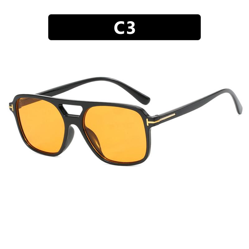 T-Shaped Double Beam Double Beam Marine Sunglasses Driving Shading Sunglasses Fashion Box Sunglasses Women