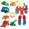 6 IN 1 Hyper Builoion Carbot Transformation Robot Toys Action Figures Deformation Engineering Car Truck Crane Vehicle Toy
