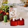 12 шт. мерцающих беспламенных свечей на батарейках светодиодные чайные свечи реалистичные фитили украшение для домашнего стола декор