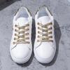 Women's Sneakers Fashion Golden Shoelaces Flat Woman Soft Sole Casual Walking Vulcanized Shoes Women Sneakers Zapatos De Mujer