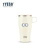 Tyeso 500ML Thermoses Insulated Coffee with Handle Portable Thermal Travel Mug for Hot Cold Drinks Outdoor Vacuum Office Home with Eye Sticker
