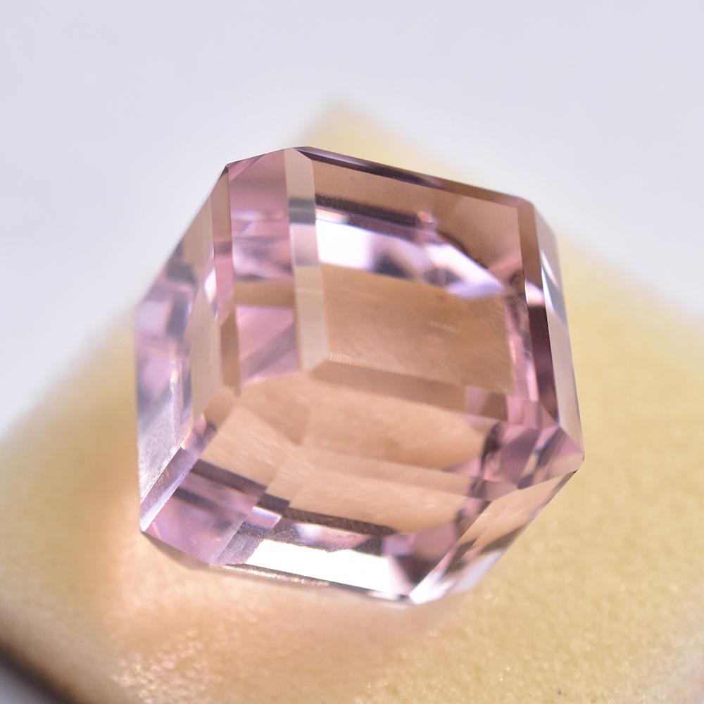 138 Ct Big Cube Shape Natural Pink Topaz Loose Gemstone For Collectors