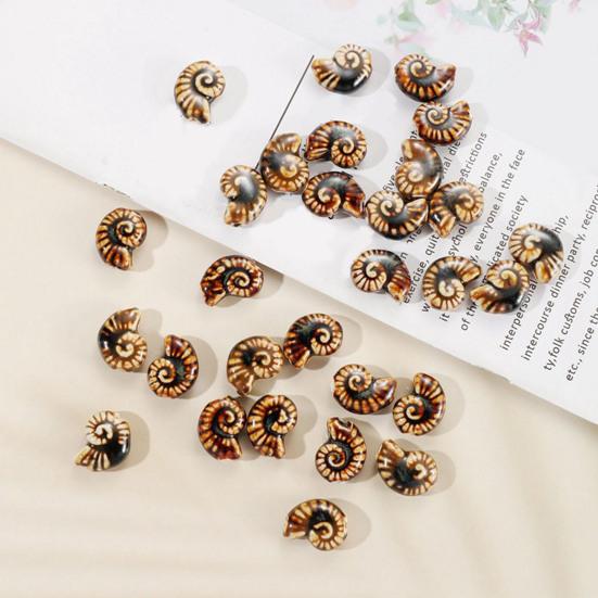 10 шт. разбросанных бусин ручной работы в форме ракушки керамические летние бусины для изготовления ювелирных изделий браслетов ремесел