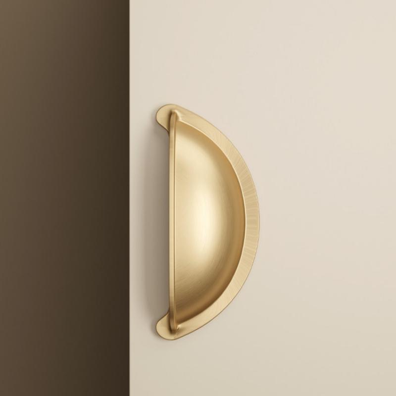 Vintage Solid Brass Shell Handles for French American Style Cabinets Wardrobes Pure Brass Retro Drawer Pulls