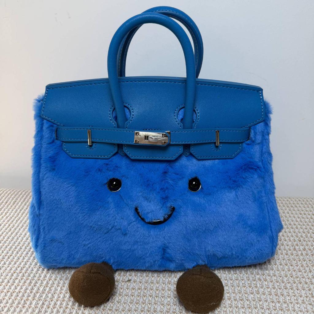 Jllycat Cute Fluffy Platinum Doll Crossbody Elf Handbag