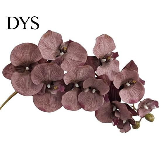 Natural Look Silk Orchid Stems Artificial Phalaenopsis Flowers 10-Head Stem 3D Printing Realistic Orchids Living Room Flower Arrangement for