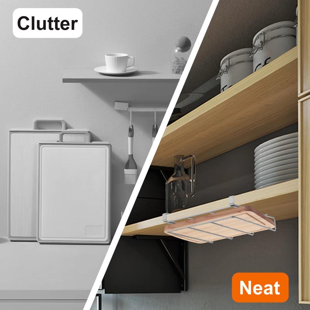 Подвесная стойка для разделочной доски без перфорации, под шкафом, полка для хранения на кухне, стойка для хранения