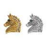 Брошь Дизайн Голова Лошади Серебристый/Золотистый Тон Сплав Ювелирные Изделия Голова Лошади Лацканный Значок Для Пальто Шарфа Аксессуар в Ретро Стиле