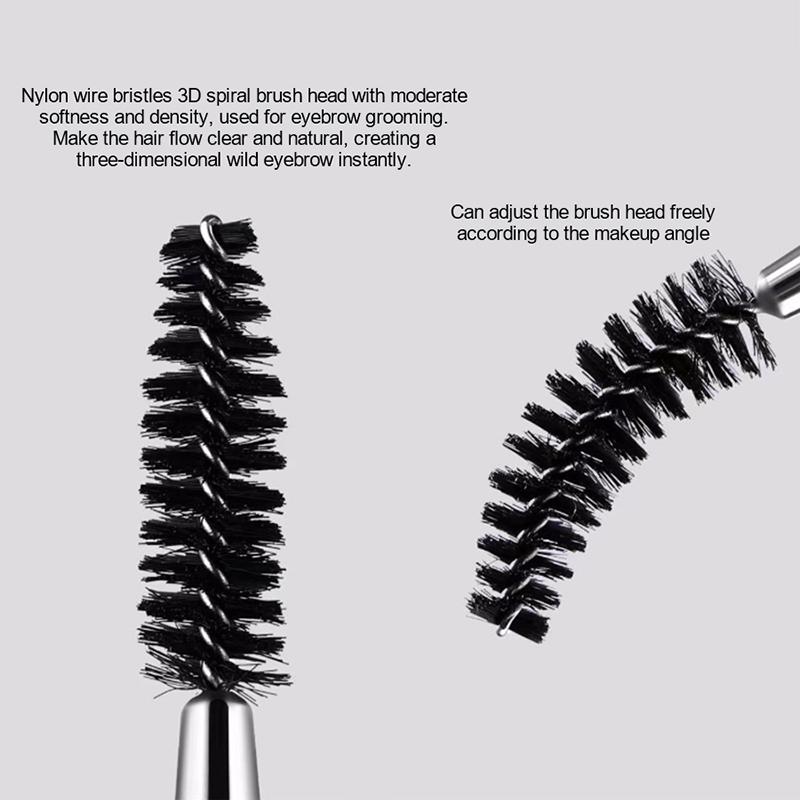 Двусторонняя кисть для бровей и подводки для глаз для женщин инструменты для макияжа кисть для ресниц завивка ресниц спиральная кисть угловые кисти для пудры для бровей