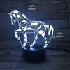 Lampe de nuit - led - 3d illusion - 7 couleurs - tactile - rechargeable usb