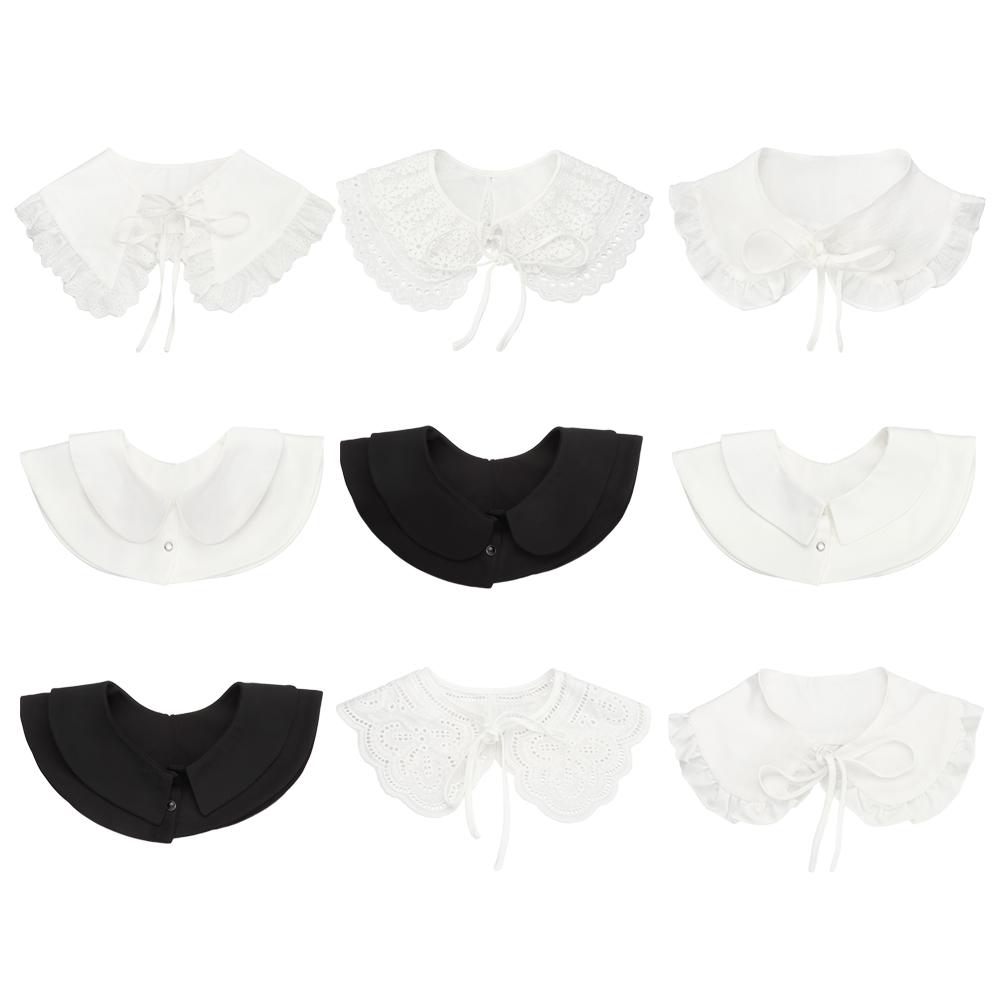 Detachable Vintage Sweet Clothes Accessories Shawl Lapel Blouse Top Shirt False Tie Fake Collar