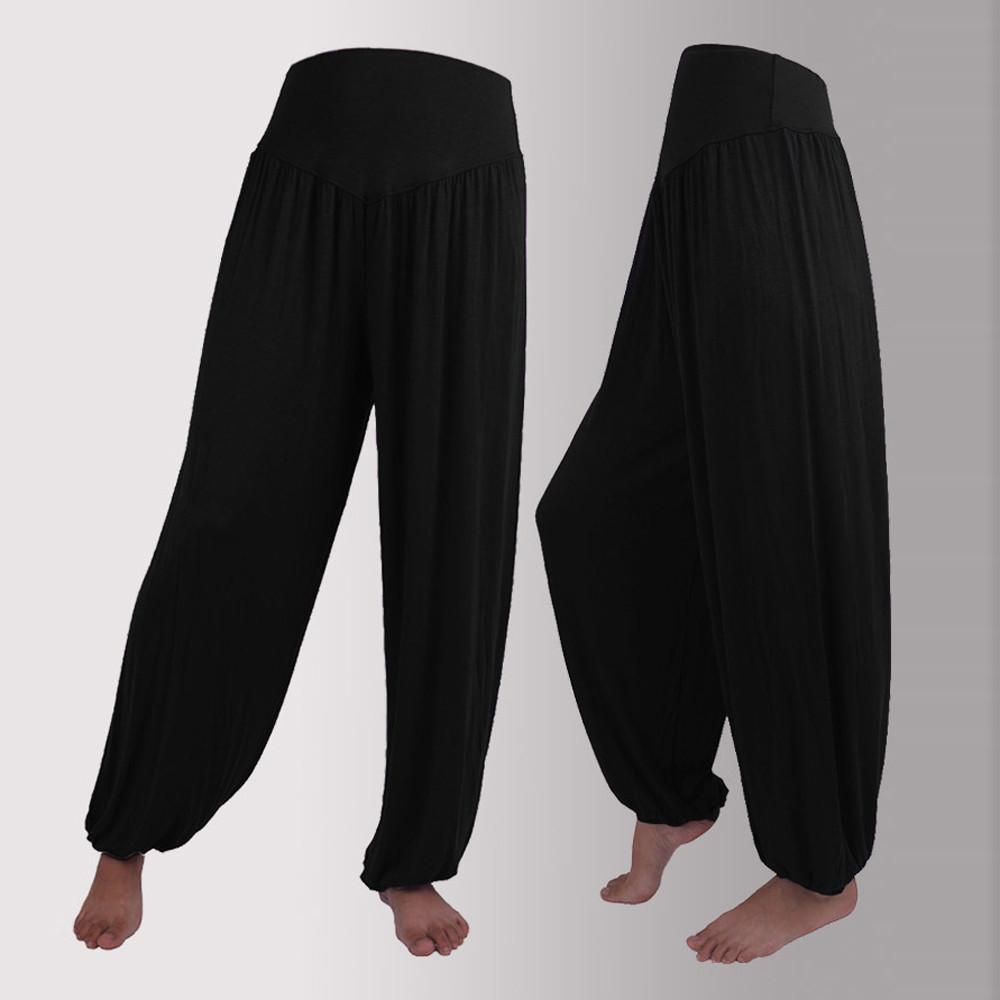 Plus Size Womens Elastic Loose Casual Modal Cotton Soft Yoga Sports Dance Harem Pants