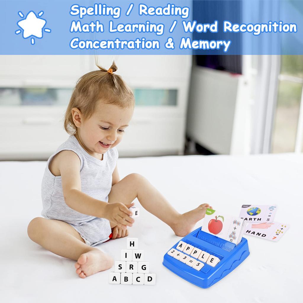 Educational Alphabet Spelling Number Matching Memory Game Interactive Parent-Child Learning Toy for Kids English Letter Board