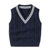 Autumn Winter Baby Knit Sweater Vest Kids Boys Pullover V-Neck Sweater Toddler Girl Casual Outerwear