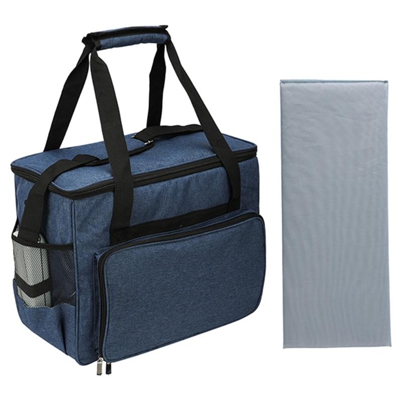 Чехол для швейной машины с несколькими карманами для хранения, сумка для швейной машины со съемным плечевым ремнем X3UC