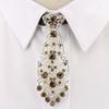 Personality Crystal Neckties Wine Party Wedding Ceremony Metal Short Luxury Tie Men Accessories