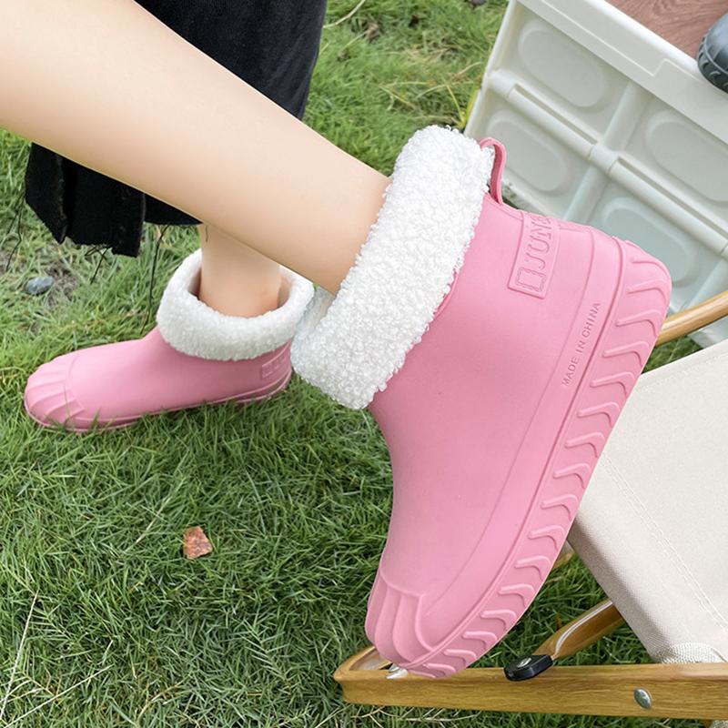 Модные женские дождевые туфли, водонепроницаемые нескользящие резиновые сапоги, резиновые сапоги по щиколотку, водонепроницаемая резиновая обувь, садовые галоши, размер 36-41