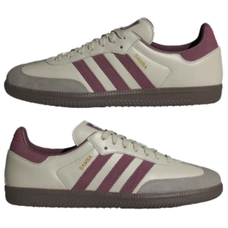 Samba Adidas Originals Og 'Putty Grey Maroon' ID1482