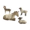 4x Animal Figurines Theme Nativity Set Table Centerpiece Hand Painted Figure Donkey Horse