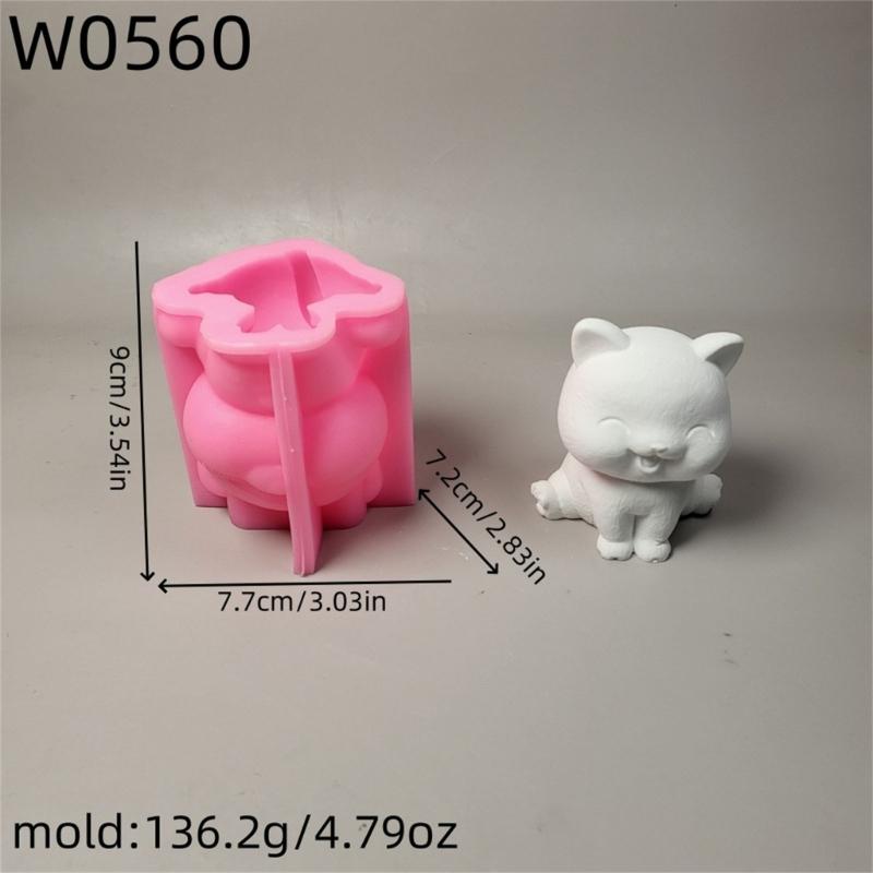 3D Форма для свечей в виде кошек Ручная работа Силиконовые формы Формы для мыла Формы для орнаментов Формы для литья Формы для животных Товары для рукоделия