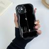 Ae97 Space Moon Astronaut Black art защитные чехлы для телефонов Apple iPhone 16 15 14 13 Pro Max 11 12 mini XR 7 8 6 Plus XS Max SE Wave TPU задняя крышка