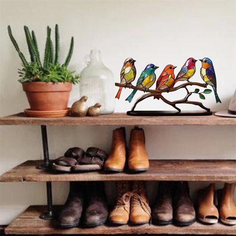 Акриловые птицы, декоративные украшения на ветках, украшения для групп птиц или украшения для домашнего офиса, 5 стилей