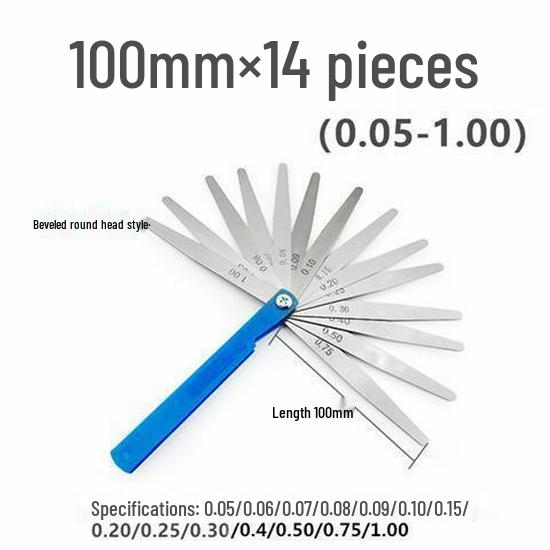 Прецизионный метрический/дюймовый щуп: 0.02-1.0мм Толщиномер Линейка Микрометр