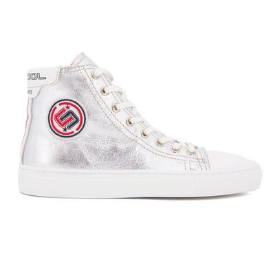 Женские высокие серебряные кроссовки ICECOOL SAINT TROPEZ