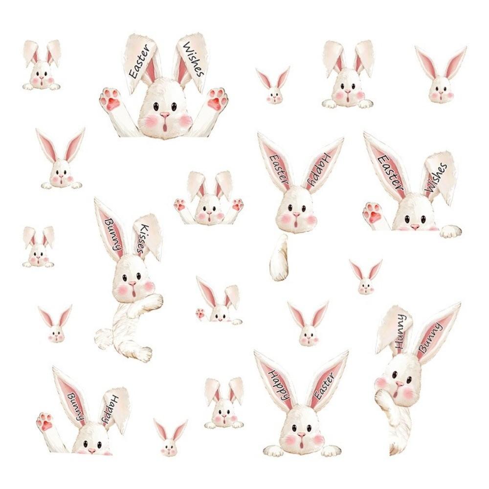 Самоклеящиеся наклейки на стену Пасхальный Фестиваль Вечеринка Наклейка Новая Наклейка с Кроликом Украшение для Стекла