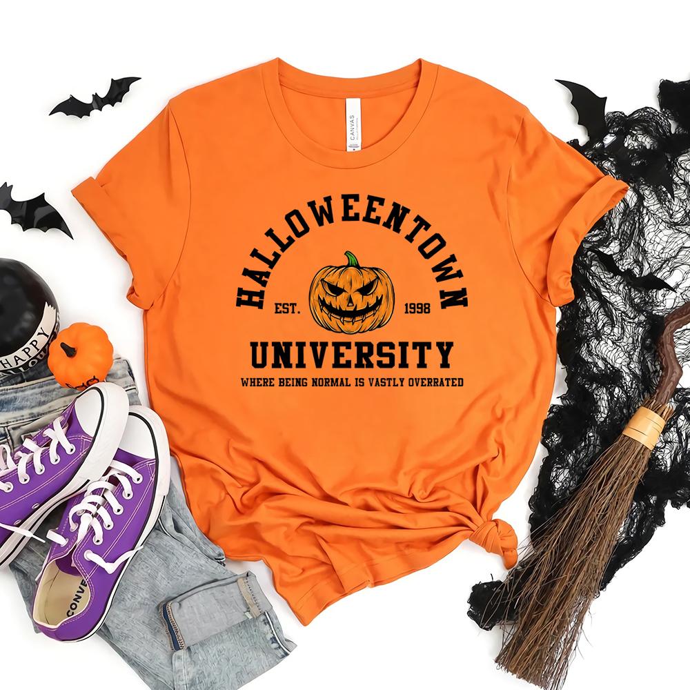 2025 Vintage halloweentown TShirt Unisex Women Halloween Shirt Pumpkin Face Graphic Tee retro fall HalloweenTown Movie Shirts