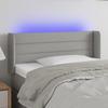 VidaXL LED Headboard Bedroom Furniture Single Bed Accessory Headboard Interior Light Grey 3123358