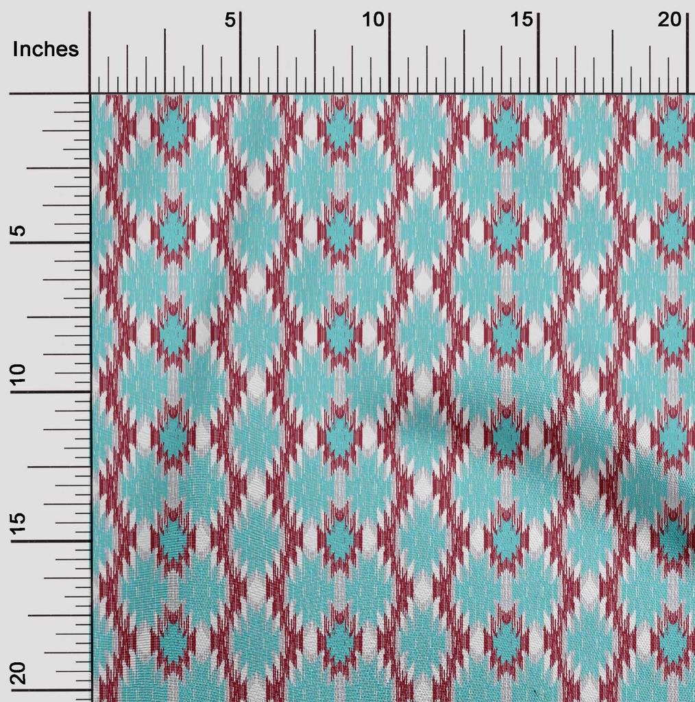 oneOone Cotton Flex Fabric Aztec Ikat Print Fabric By Yard 40 Inch Wide