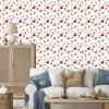 Christmas wallpaper white, coral, cream and light gray 50x1000