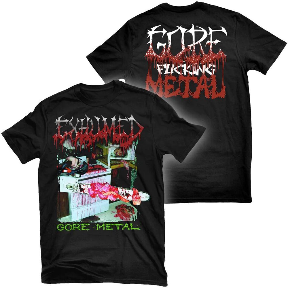 EXHUMED Горе Металлическая Футболка НОВАЯ! Унисекс Футболка Relapse Records TS4766