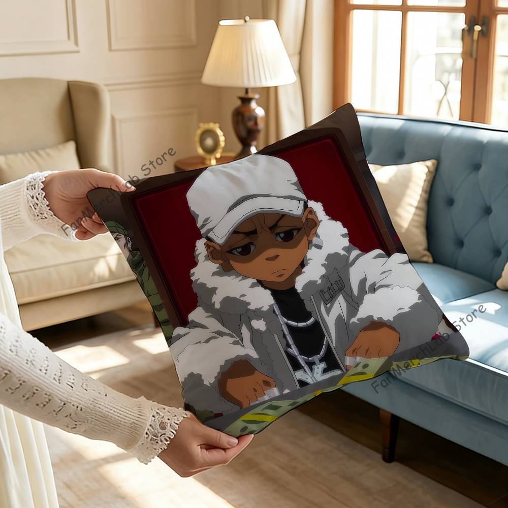 The BBoondocks Cartoon Pillow Case Ultra Soft Skin Friendly Fabric Cloud Like Comfort Concealed Zipper