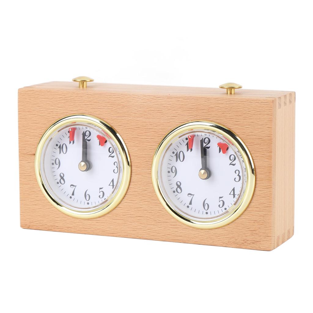 Шахматные часы аналоговый таймер ретро деревянный соревновательный хронометраж высокоточный механический инструмент