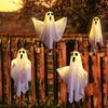 Halloween Decorations Outdoor Spooky Hanging Ghost Signs with String Lights Battery Operated Front Door Lamp Party Supplies
