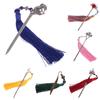 Chinese Style Vintage Classic Metal Bookmark Tassel Beads School Office Supplies