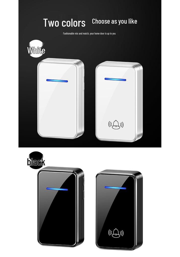 Wireless Doorbell with Digital Music for Smart Homes – Remote Control & Elderly Caller, European Standard, Dual Function.
