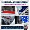 American Flag Car Hood Cover 63 X 47 Inch Stretchable Polyester Spandex Fabric Fits Most Cars Trucks SUVs with Small Decorative Flags Secure Clips