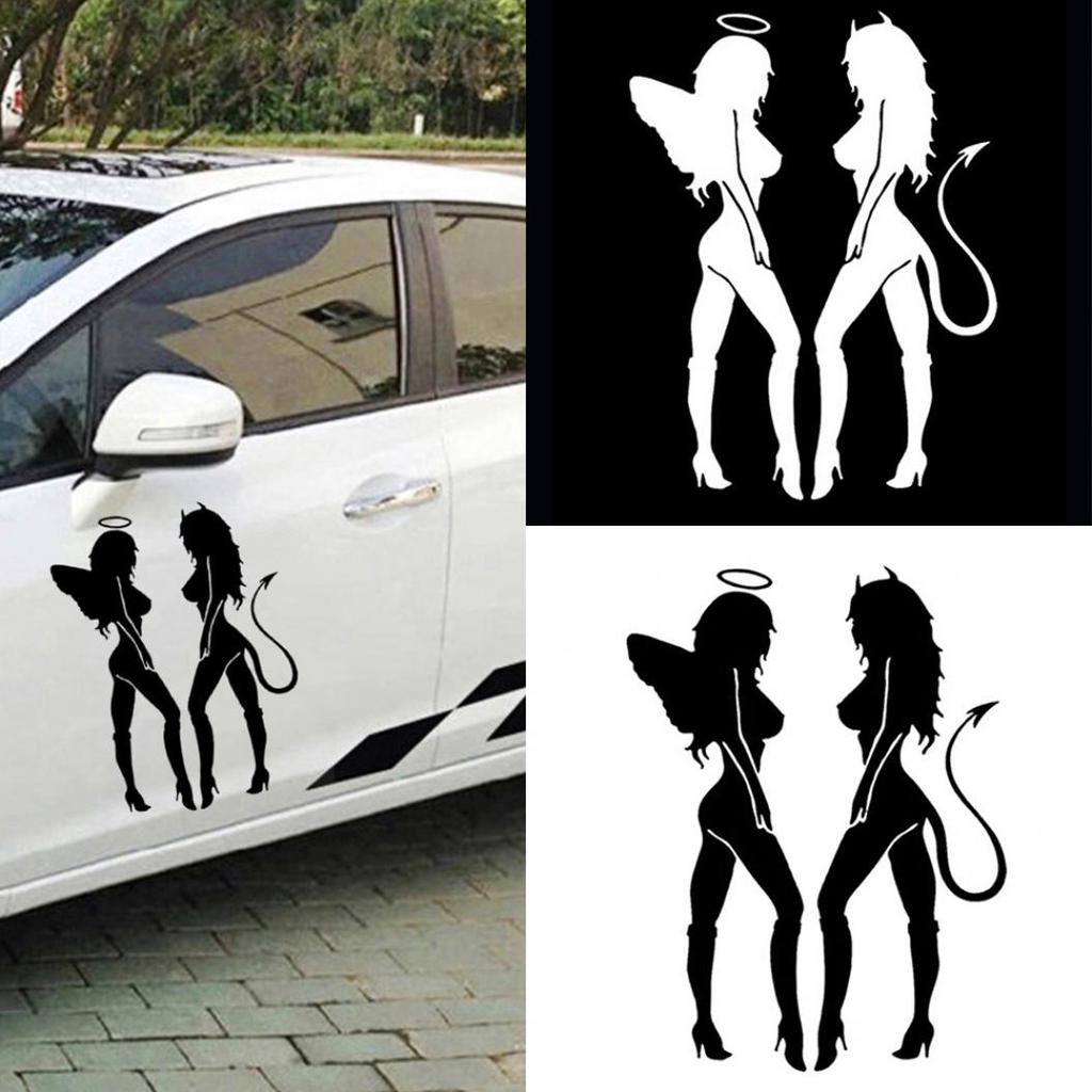 Angel Devil Sexy Girl Funny Car Sticker Decal Auto Truck Styling Decoration