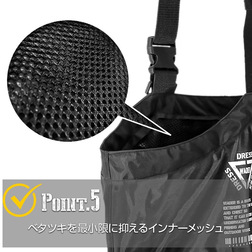 Вейдерсы Грудь Высокие вейдерсы AIRBORNE XXL Фетровые шипы Предотвращение стихийных бедствий Бедствие [Платье] "Фетровые шипы" [Рост] 180~185 [Ботинки] 28~28.5