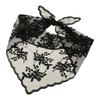Embroidered Lace Triangle Scarf Flower Headband Lace Headscarf Bandana Headband Elegant Scarf Shawl 135x45cm for Woman